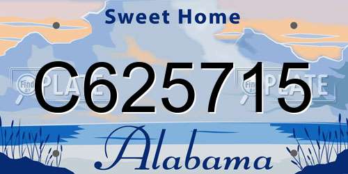 C625715 Alabama License Plate