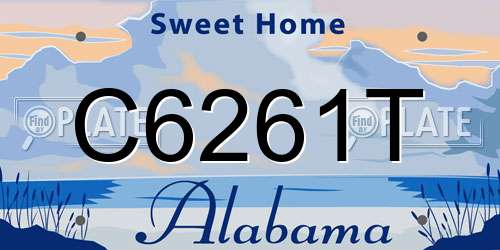 C6261T Alabama License Plate