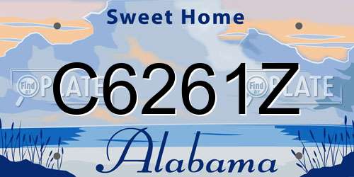 C6261Z Alabama License Plate