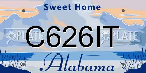 C626IT Alabama License Plate