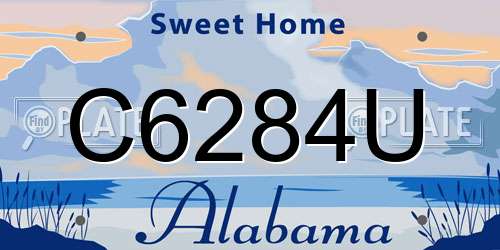 C6284U Alabama License Plate