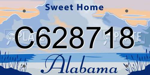 C628718 Alabama License Plate