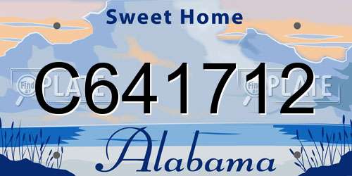 C641712 Alabama License Plate