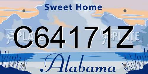 C64171Z Alabama License Plate