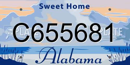 C655681 Alabama License Plate