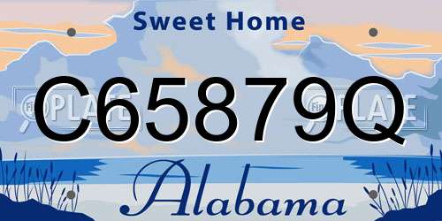 C65879Q Alabama License Plate