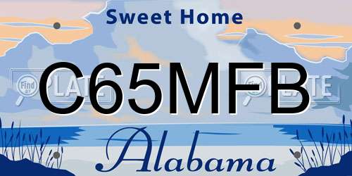 C65MFB Alabama License Plate