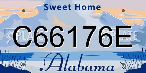 C66176E Alabama License Plate
