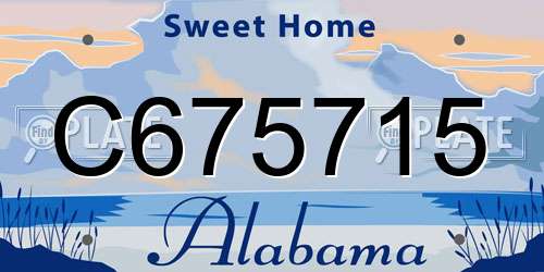 C675715 Alabama License Plate