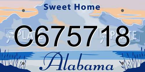 C675718 Alabama License Plate