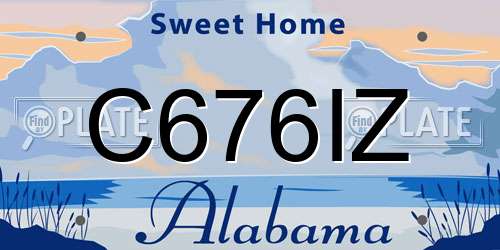C676IZ Alabama License Plate