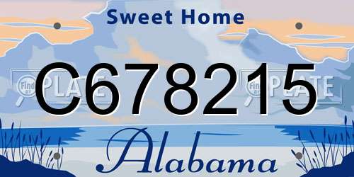 C678215 Alabama License Plate