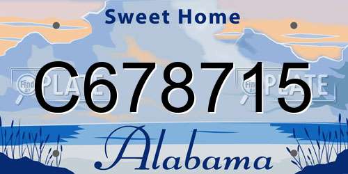 C678715 Alabama License Plate