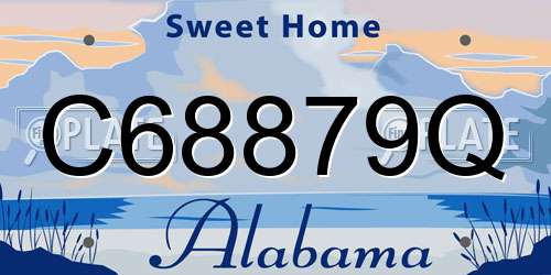 C68879Q Alabama License Plate