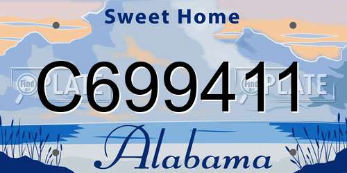 C699411 Alabama License Plate
