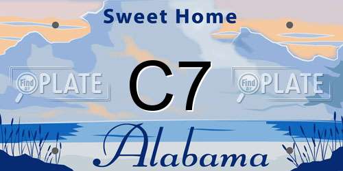 C7 Alabama License Plate