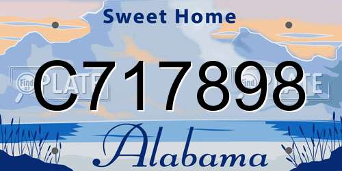 C717898 Alabama License Plate