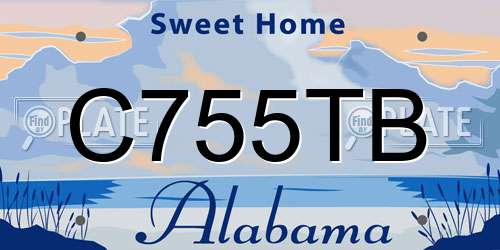 C755TB Alabama License Plate