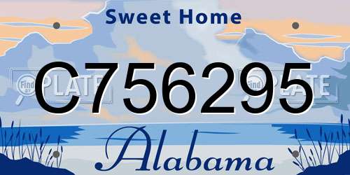 C756295 Alabama License Plate