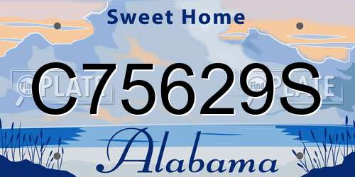 C75629S Alabama License Plate