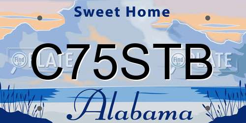 C75STB Alabama License Plate