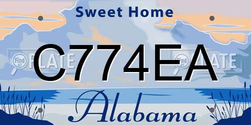 C774EA Alabama License Plate