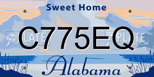 C775EQ Alabama License Plate