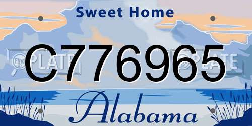 C776965 Alabama License Plate