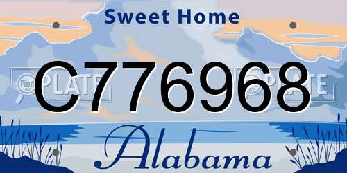 C776968 Alabama License Plate