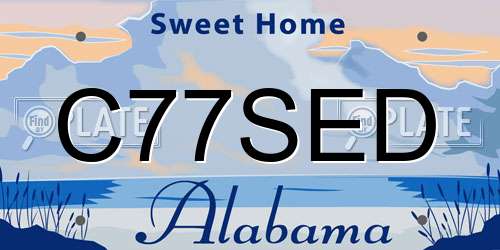 C77SED Alabama License Plate