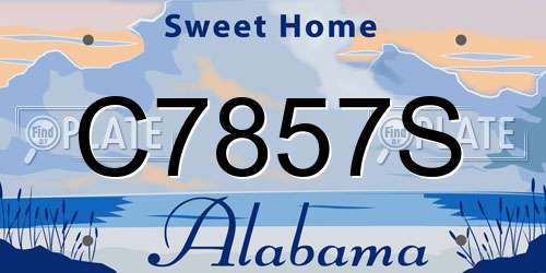 C7857S Alabama License Plate