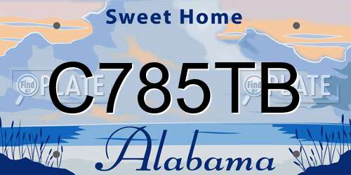 C785TB Alabama License Plate