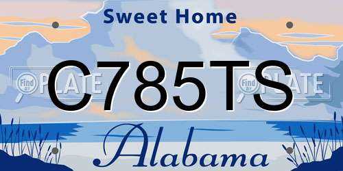 C785TS Alabama License Plate