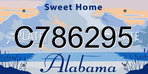 C786295 Alabama License Plate