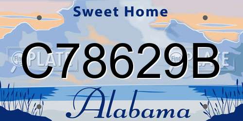 C78629B Alabama License Plate
