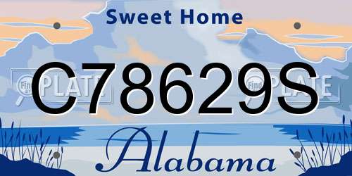 C78629S Alabama License Plate