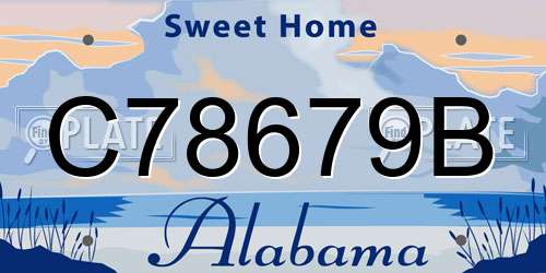 C78679B Alabama License Plate