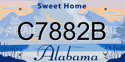 C7882B Alabama License Plate