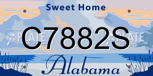 C7882S Alabama License Plate