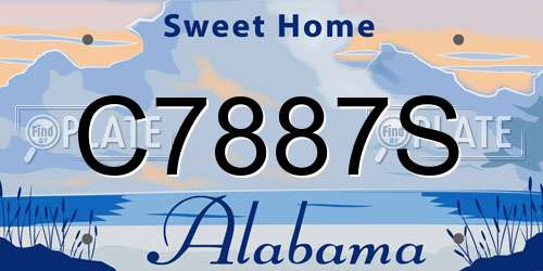 C7887S Alabama License Plate
