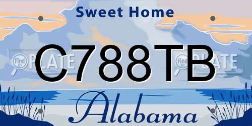 C788TB Alabama License Plate