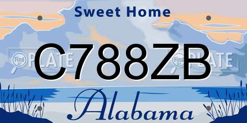 C788ZB Alabama License Plate