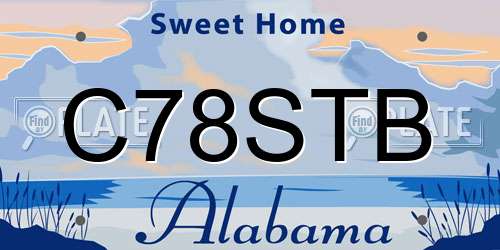 C78STB Alabama License Plate