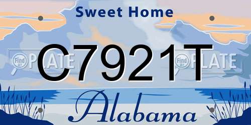C7921T Alabama License Plate