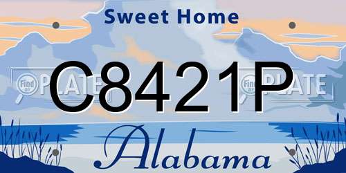 C8421P Alabama License Plate