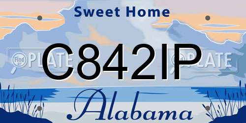 C842IP Alabama License Plate