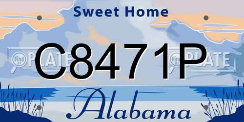 C8471P Alabama License Plate
