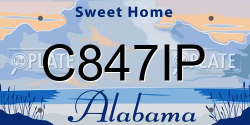 C847IP Alabama License Plate