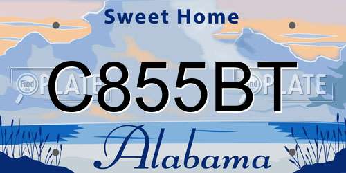 C855BT Alabama License Plate