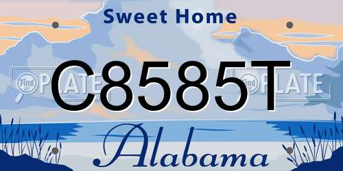 C8585T Alabama License Plate